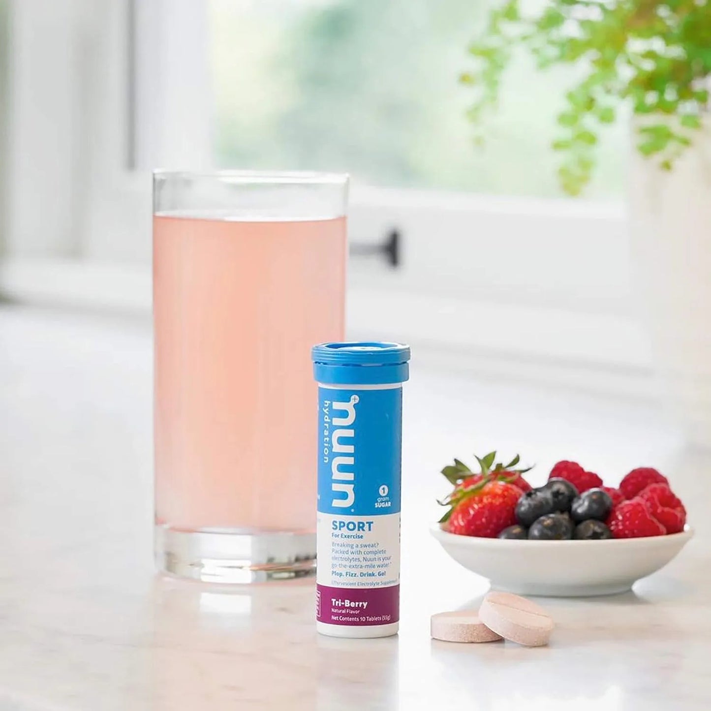 Nuun Activo Electrolitos Tri Berry 60 Tabletas Hidratacion Inteligente