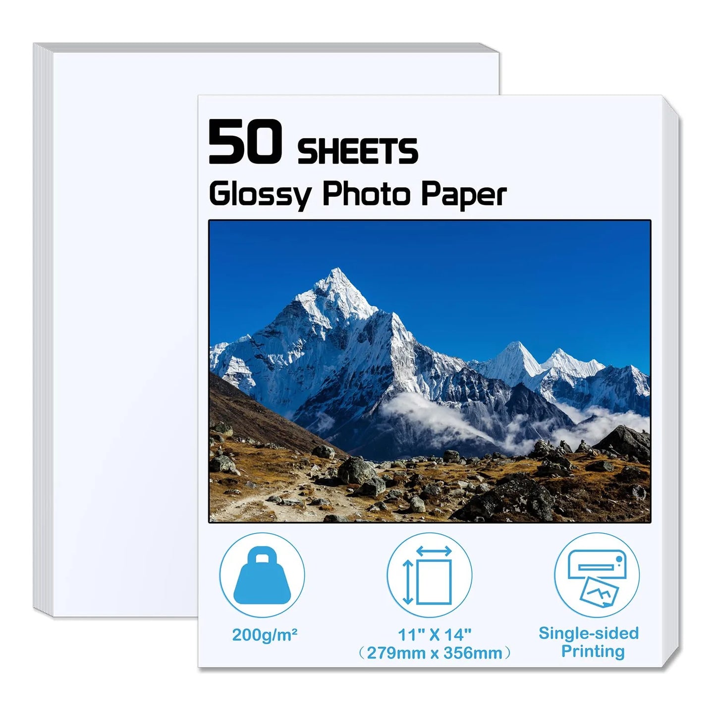 Papel Fotográfico Brillante 11x14 Pulgadas 50 Hojas 200 GSM Para Impresiones Profesionales