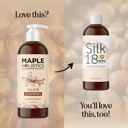 Champú Hidratante Cabello Seco Aminoácidos De Seda Maple Holistics Cabello Fresco Y Manejable