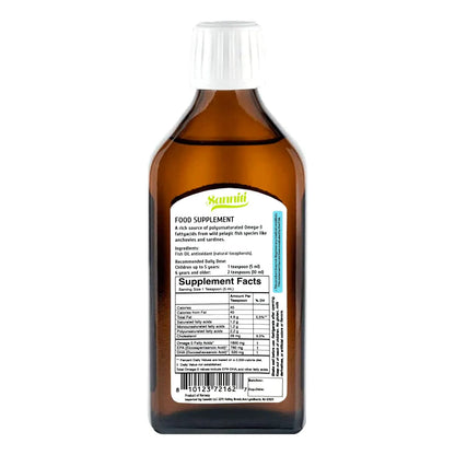 Aceite Omega 3 Liquido 100 Natural Rico En EPA Vitaminas A Y D3 Noruego
