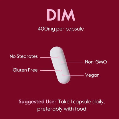 Dim Diindolilmetano 400 Mg Con Bioperina 240 Capsulas Vegano Sin Gluten