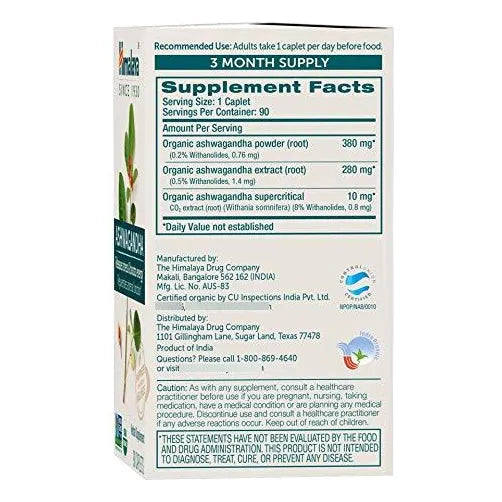 Ashwagandha Organico 670 Mg 90 Capsulas Alivio Estrés Certificado USDA