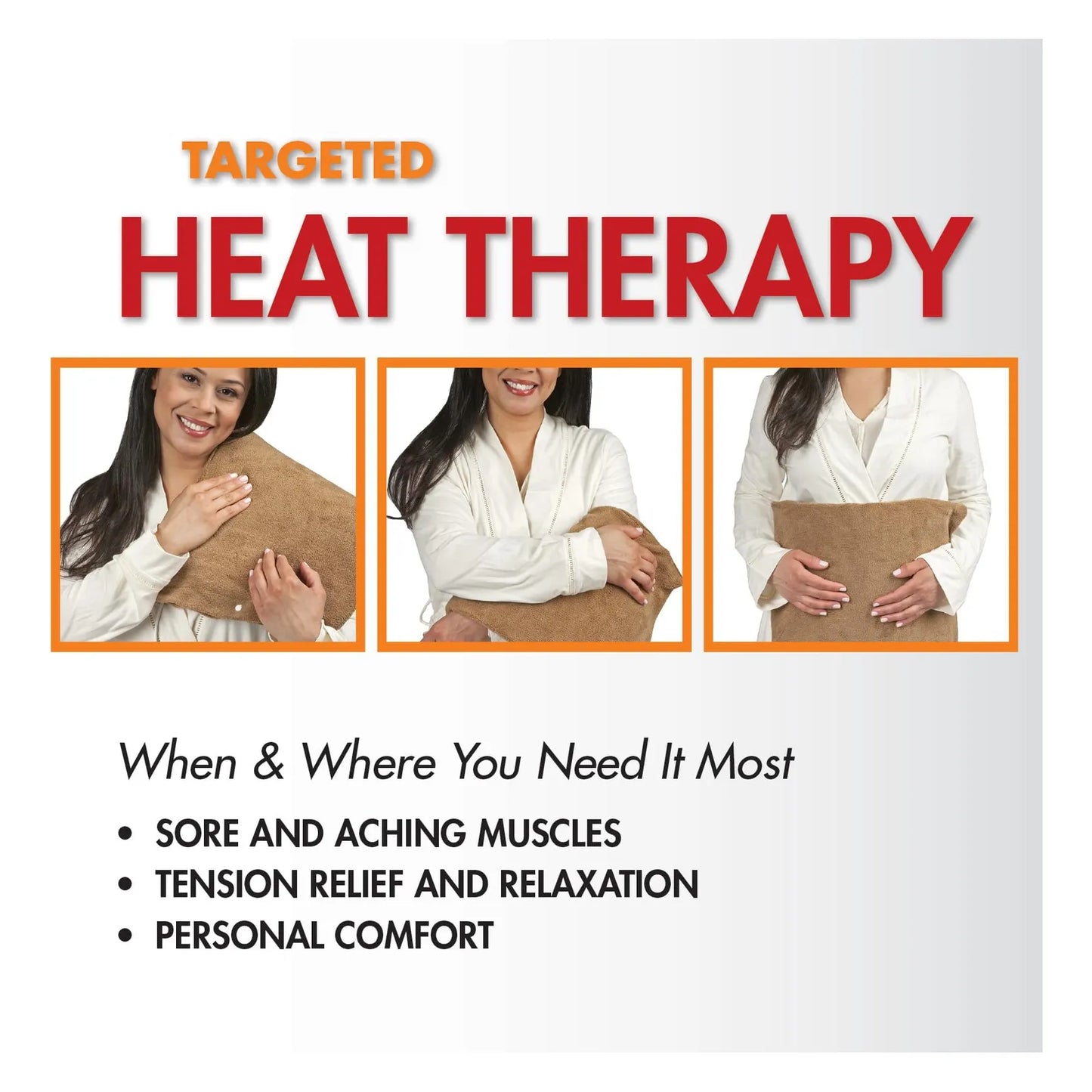 Almohadilla Termica Deluxe Terapia De Calor Humedo Y Seco 4 Ajustes