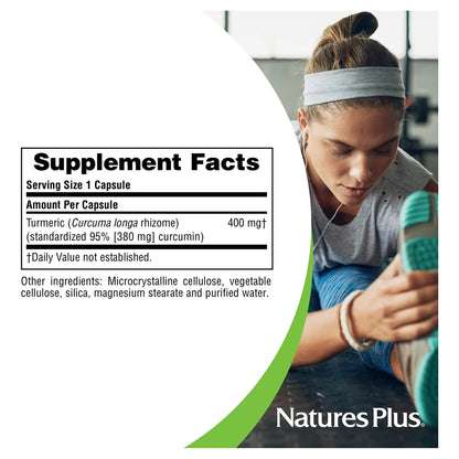Cúrcuma 400 Mg Con 95 De Curcumina 60 Cápsulas Veganas Natures Plus