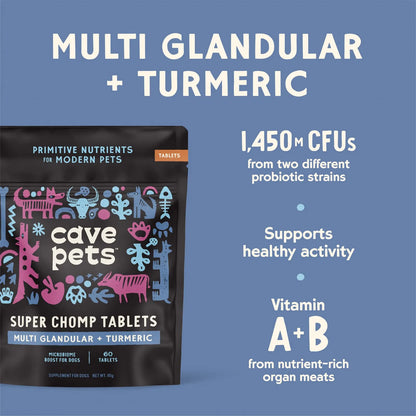 Tabletas Probióticas Super Chomp Para Perros Salud Digestiva Y Microbioma