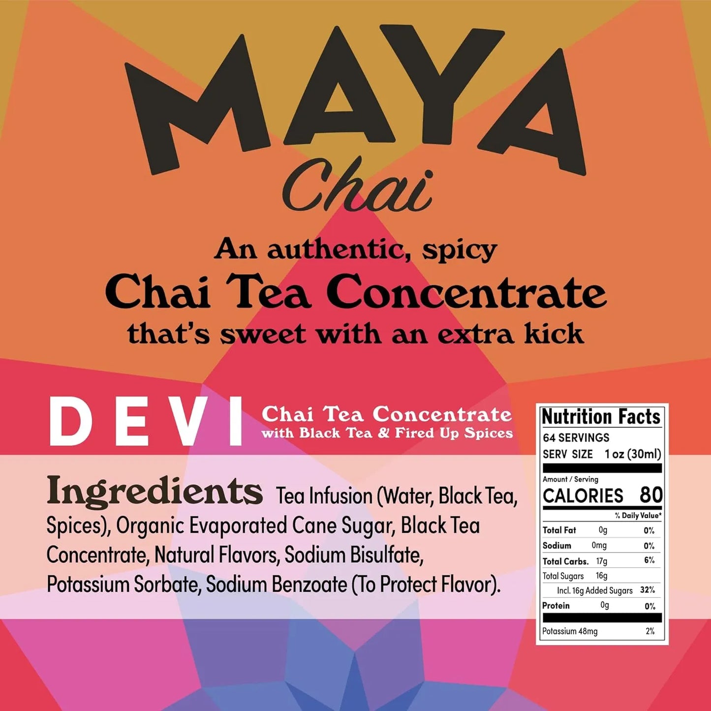 Concentrado Chai Maya Heritage 64 Onzas Con Bomba Sabor Auténtico Y Fácil Preparación