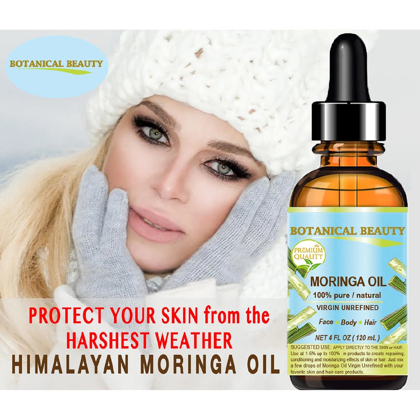 Aceite Puro De Moringa Virgen Natural 15 Ml Para Piel Y Cabello 100 Natural