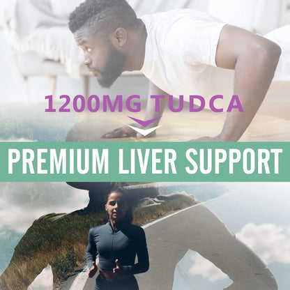 Suplemento TUDCA 1200 Mg Apoyo Hepático Limpieza Y Desintoxicación Vegano