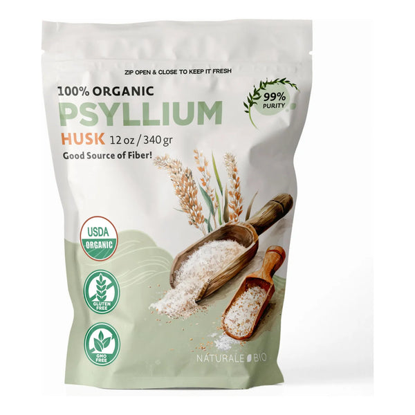 Cascara De Psyllium 340g Fibra Organica 99 Pura Ideal Para Dietas Keto Veganas Sin Gluten