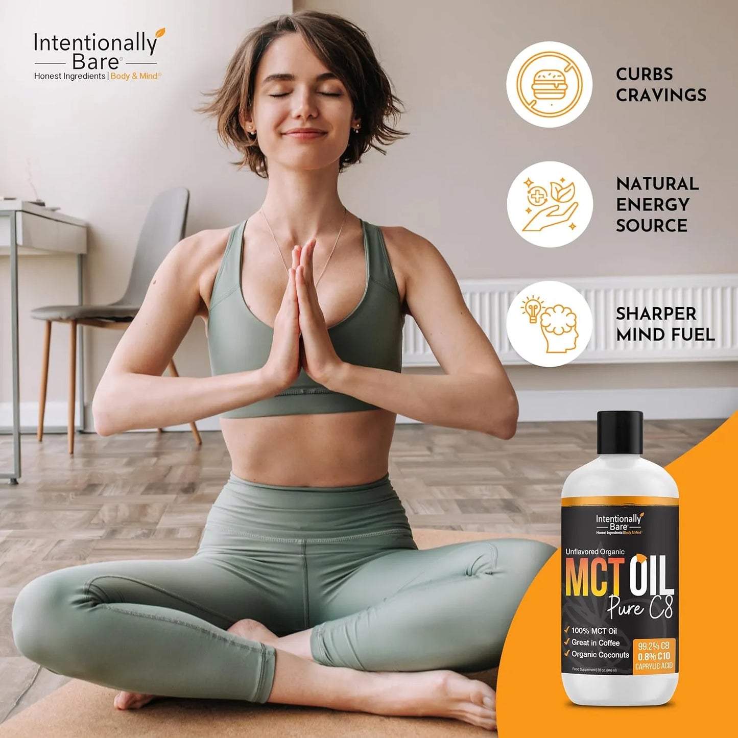 Aceite Mct C8 Orgánico Para Dietas Keto Y Veganas Energía Cerebral Instantánea