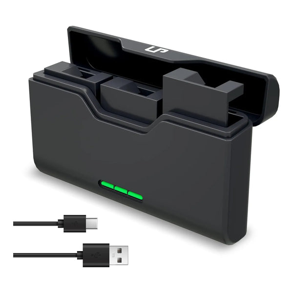 Cargador 3 Canales Tipo C Para Gopro Hero 11 10 9 Carga Rapida Y Segura