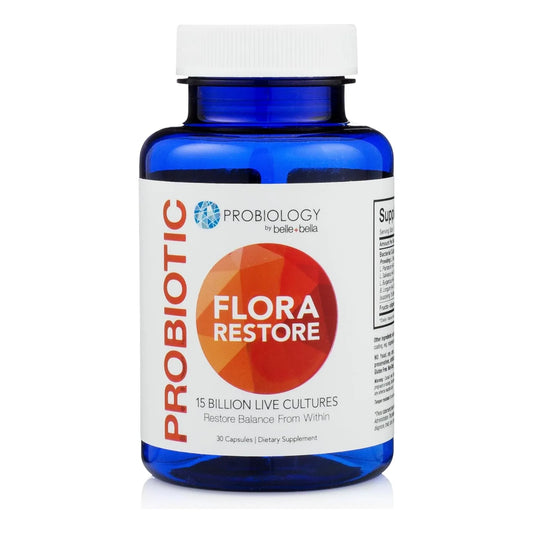 Probióticos Belle Bella Flora Restore 15 Mil Millones Cultivos Vivos Salud Digestiva E Inmunológica