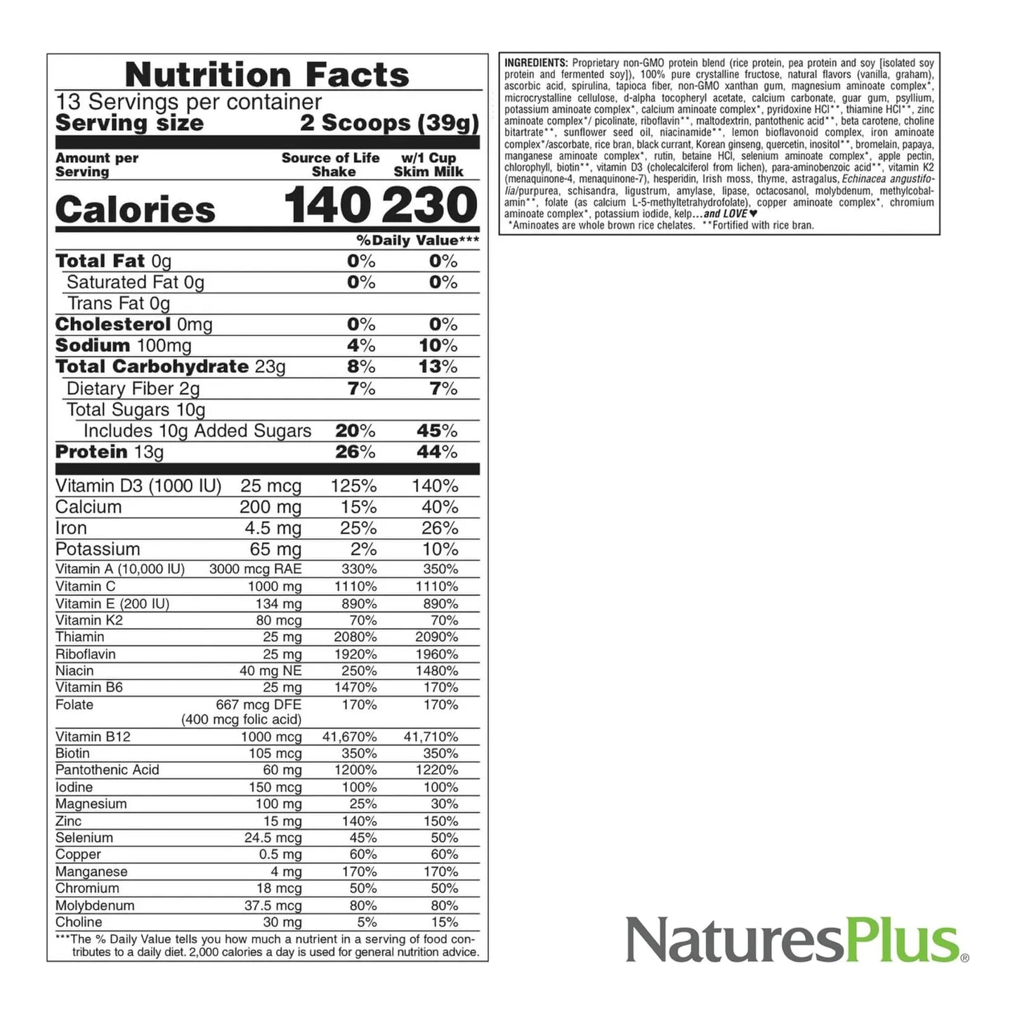 Batidos Energéticos Multivitamínicos Y Minerales NaturesPlus Paquete De 8 Porciones