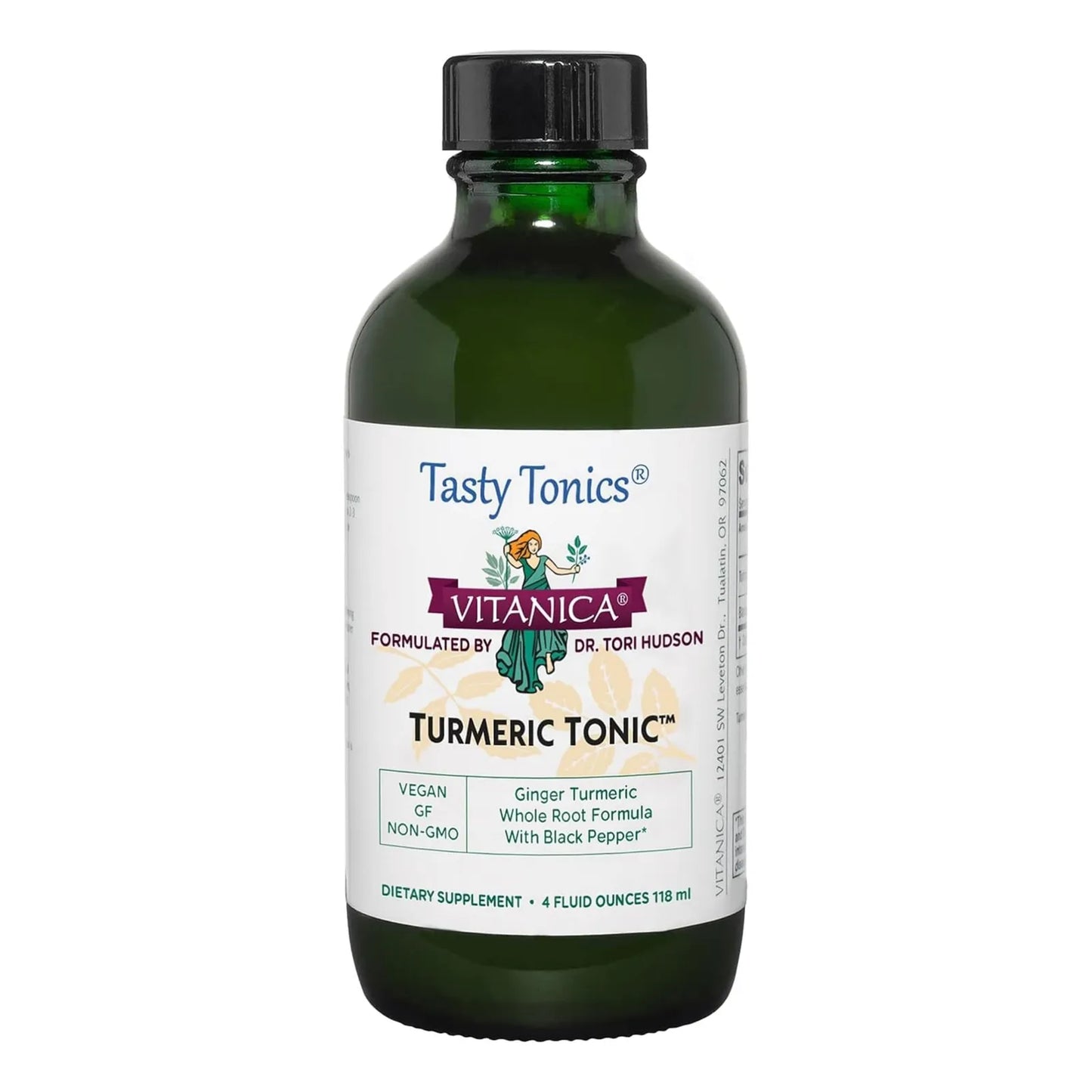 Tónico Líquido De Cúrcuma Con Curcumina 1000 Mg Pimienta Negra Y Jengibre