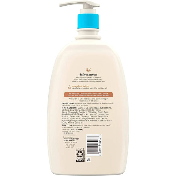 Aveeno Baby Shampoo Grande Cabello Fresco Y Manejable Para Tu Bebé