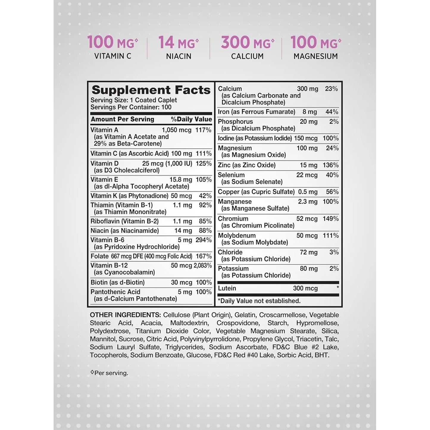Multivitamínico Completo Para Mujeres Mayores De 50 Años Nature's Truth 100 Cápsulas