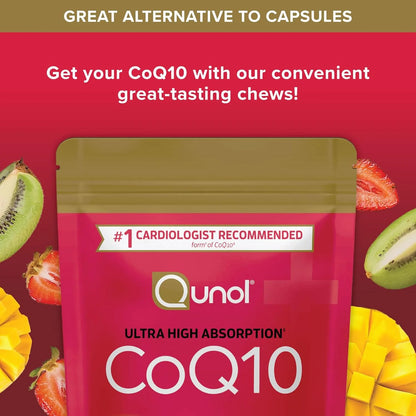Masticables Suaves De CoQ10 200 Mg Extra Fuertes Alta Absorcion Salud Cardíaca