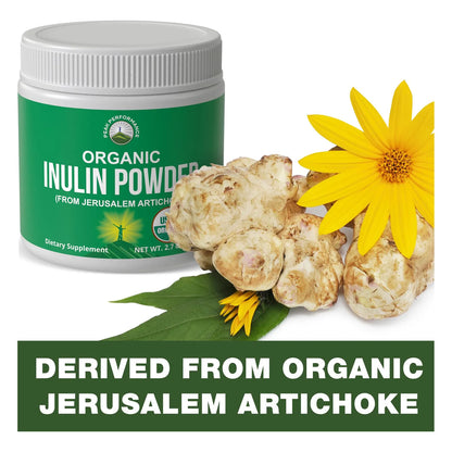 Polvo De Inulina Orgánica Fibra Prebiótica Natural Para Salud Intestinal Vegano Y Sin Alergenos