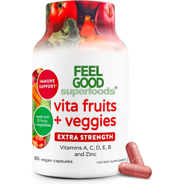 Capsulas Inmunologicas 1000 Mg Con 25 Frutas Y Verduras Organic As Refuerzo Defensas