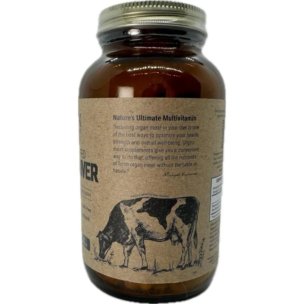 Suplemento De Higado De Ternera Alimentado Con Pasto 3000 Mg 45 Dias Puro Y Natural