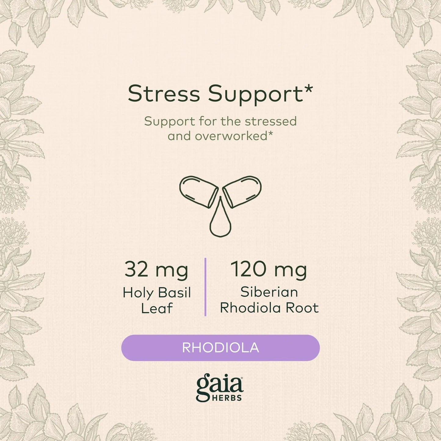 Suplemento Adrenal Health Con Ashwagandha Albahaca Santa Y Schisandra 180 Cápsulas Vegano