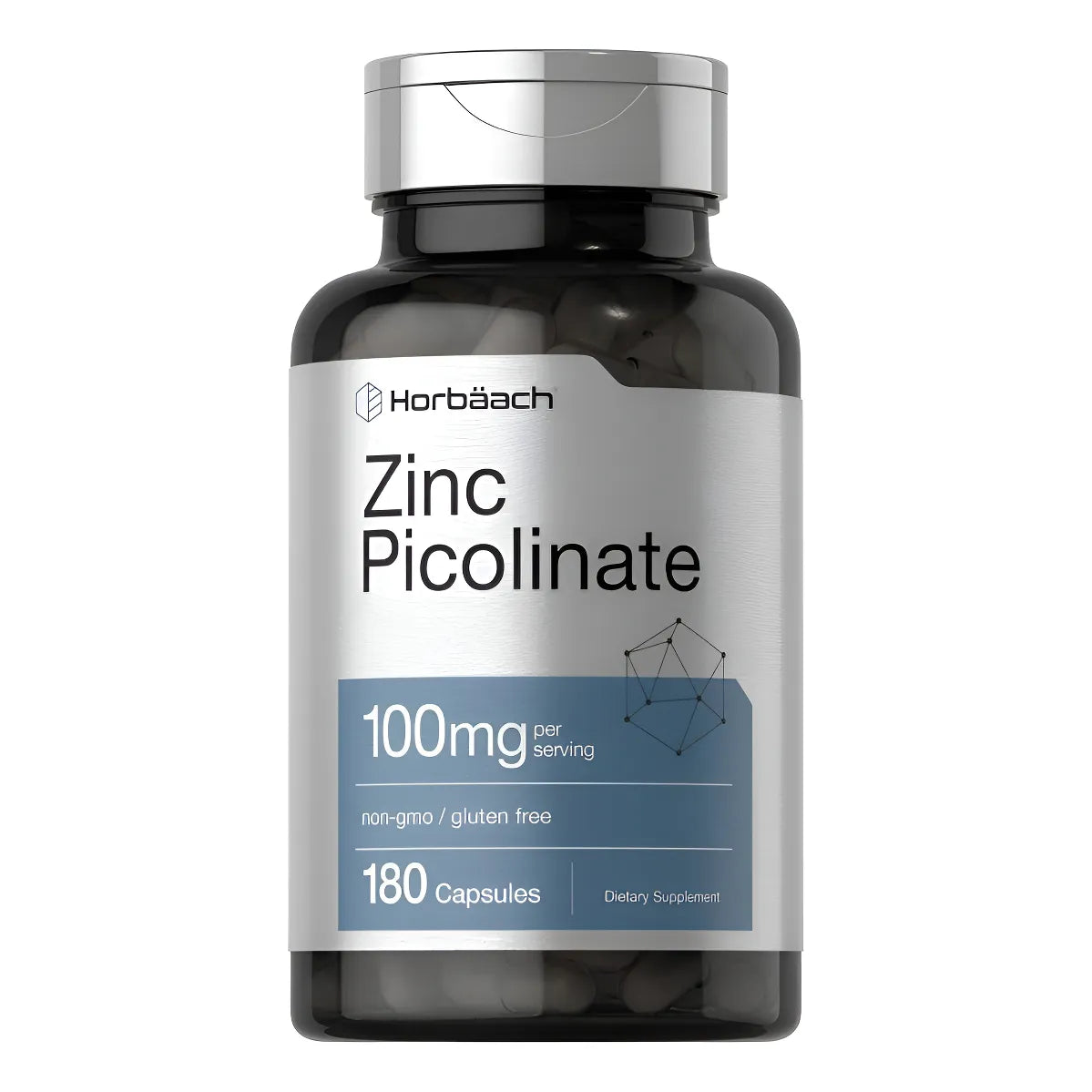 Horbäach Zinc Picolinate 100mg 120 Cápsulas - Imagen 1
