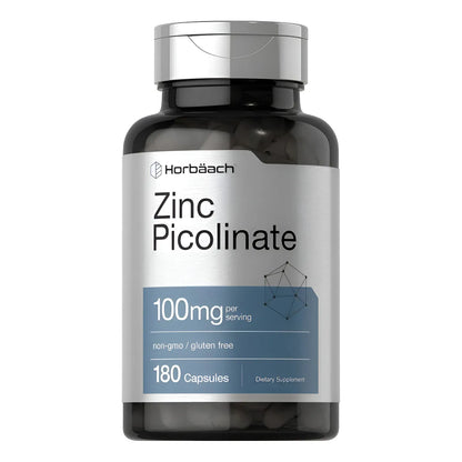 Horbäach Zinc Picolinate 100mg 120 Cápsulas - Imagen 1