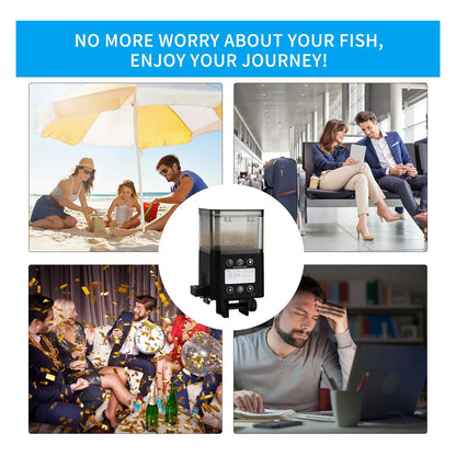 Alimentador Automático Para Acuario Con Temporizador Pantalla LCD Dispensador Ajustable