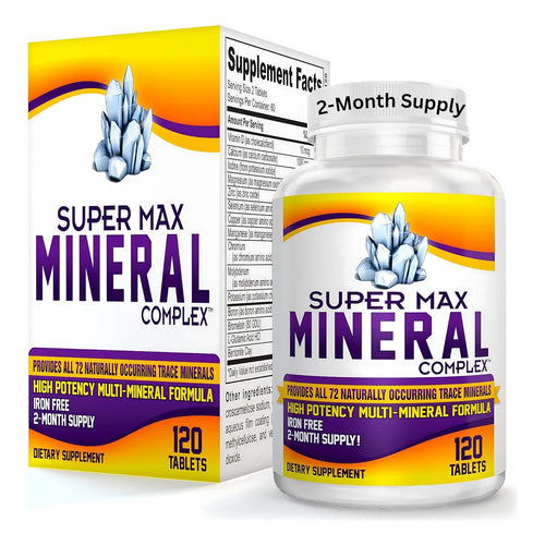 Multimineral Natural 72 Oligominerales Alta Potencia 120 Tabletas Suplemento Completo