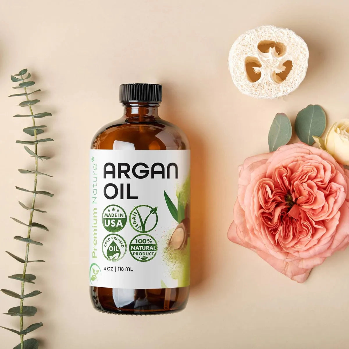 Aceite De Argan 100 Puro Crecimiento Del Cabello Premium Nature 118 Ml