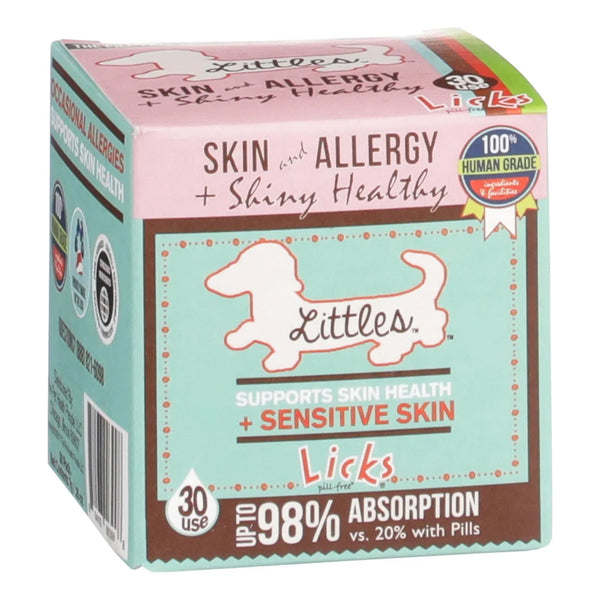 Licks Alivio Alergia Piel Perro Raza Pequeña Omega 3 Vitaminas Cúrcuma 30 Usos