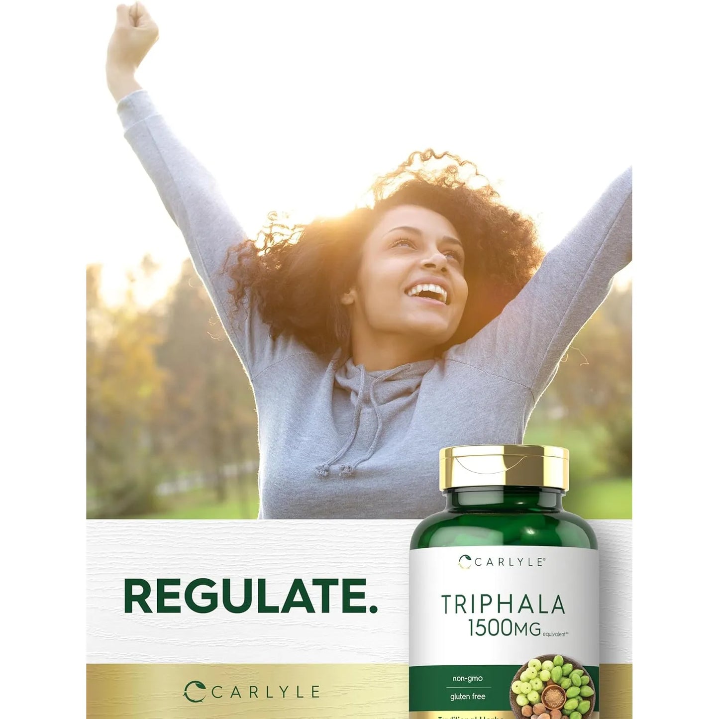 Carlyle Triphala Capsulas 1500 Mg 180 Unidades Digestión Natural Sin Gluten