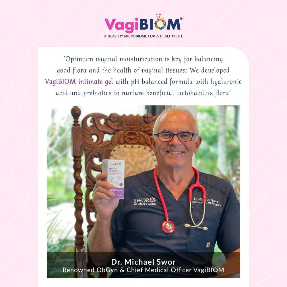 Gel Externo Vaginal VagiBiom Con Acido Hialuronico Y Glutation Hidrata Y Aclara