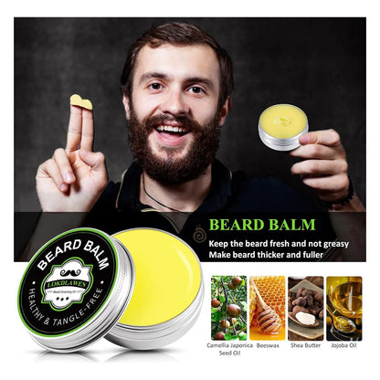 Kit De Barba 10 En 1 Cuidado Profesional Con Aceite Bálsamo Y Herramientas