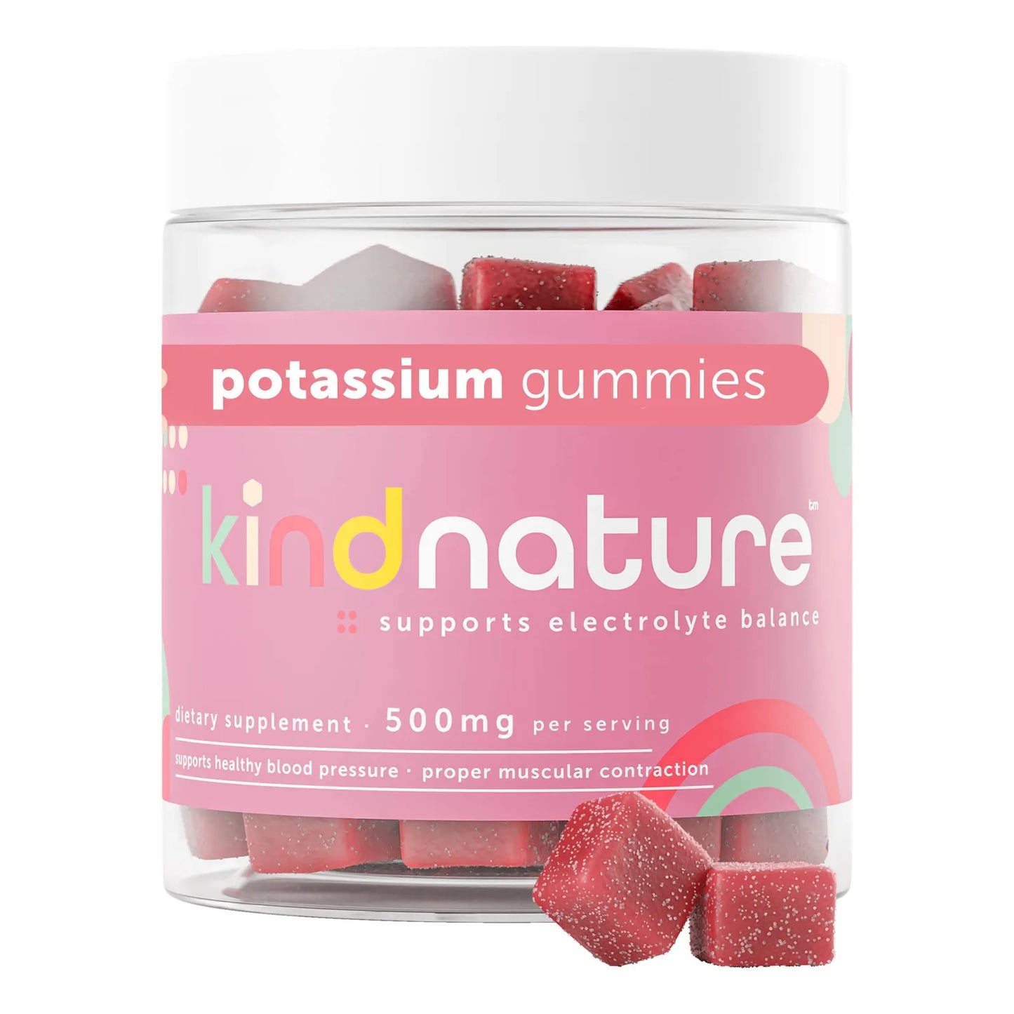 Gomitas Masticables De Potasio Puro 500 Mg Sabor Bayas Vegano Sin Gluten Kind Nature