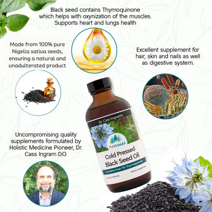 Aceite De Semilla Negra 100 Prensado En Frio Apoyo Inmune Y Salud