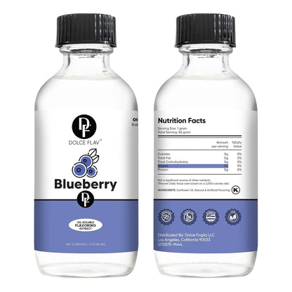 Extracto De Arándanos Dolce Flav 2 Onzas Sabor Intenso Multiusos Para Postres Y Helados