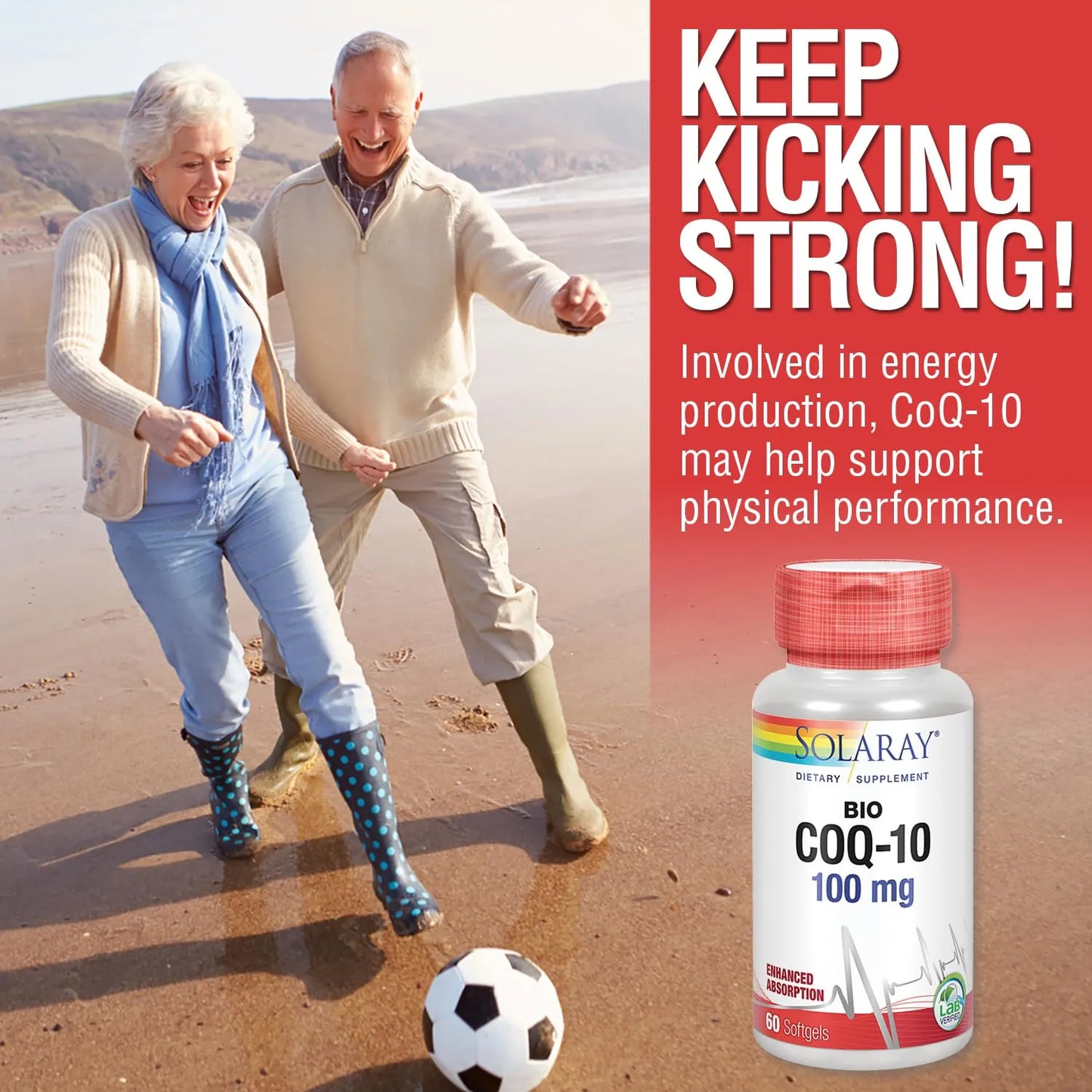Coq10 Bio 100 Mg Con Vitaminas A Y E Soporte Cardiaco Y Energia 60 Caps