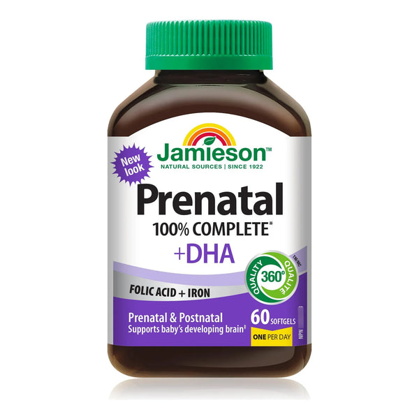 Multivitaminico Prenatal Completo Con Dha 60 Capsulas Blandas Jamieson