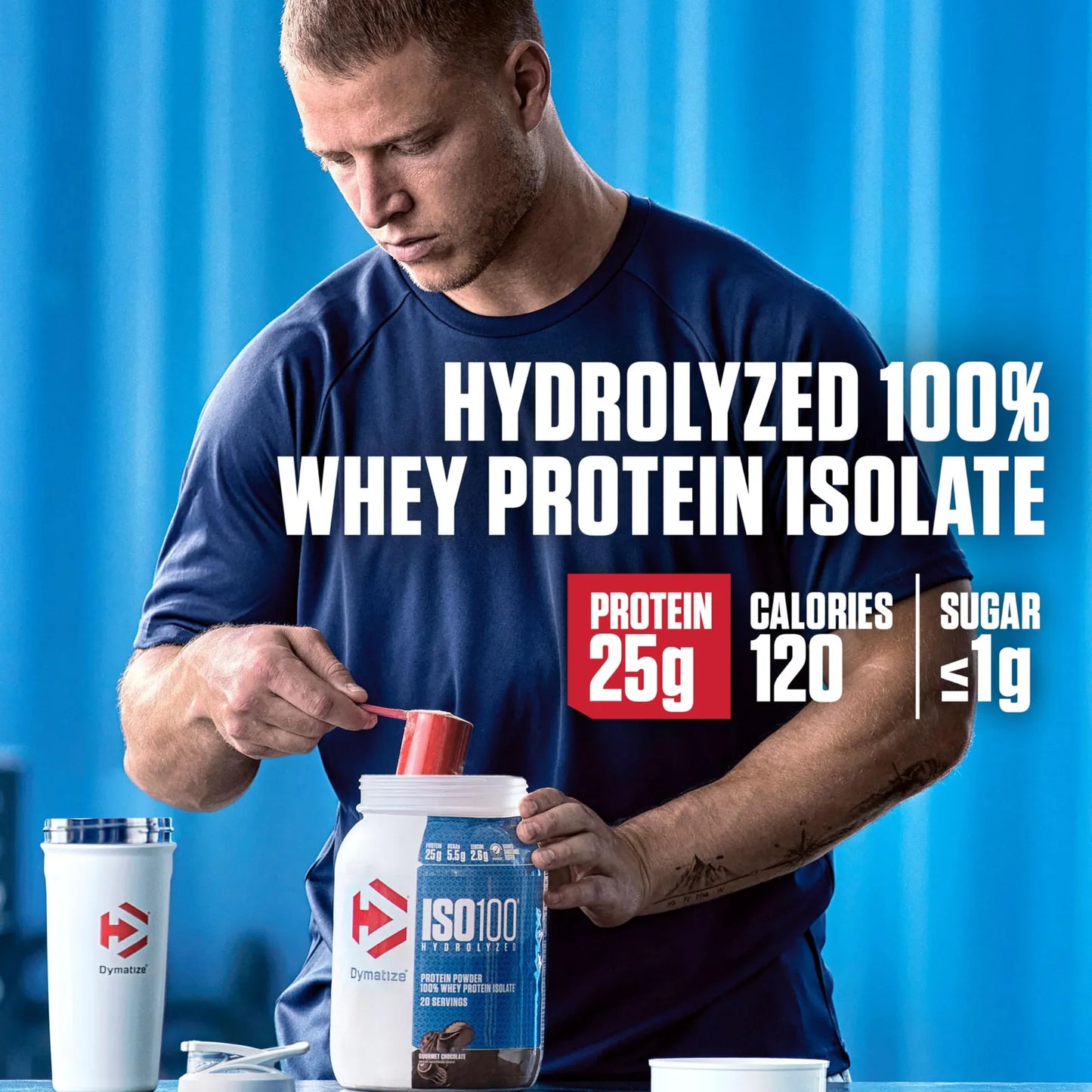 Proteína De Suero ISO100 25g Aislado Hidrolizado Sabor Mantequilla Maní Chocolate