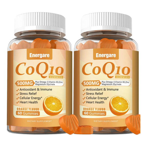 Gomitas CoQ10 500mg Con Omega3 Magnesio Y Vitaminas Para Energia Y Corazon