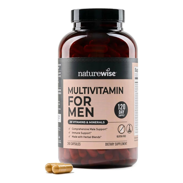 Multivitaminico Masculino NatureWise Energia Rendimiento Inmunidad 240 Capsulas