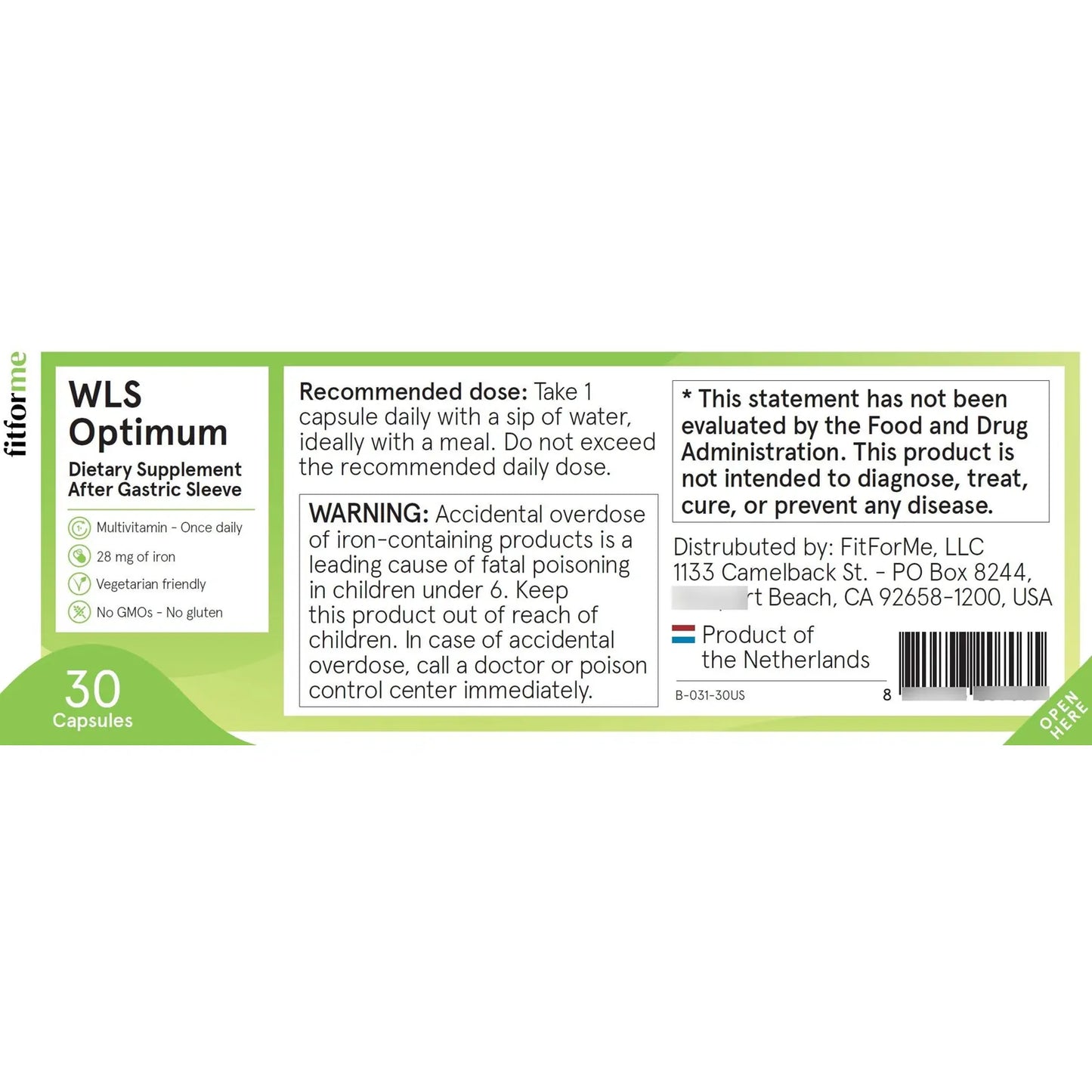 Multivitaminas Bariatricas Post Cirugia Gastrica One A Day WLS Optimum Capsule 90 Dias