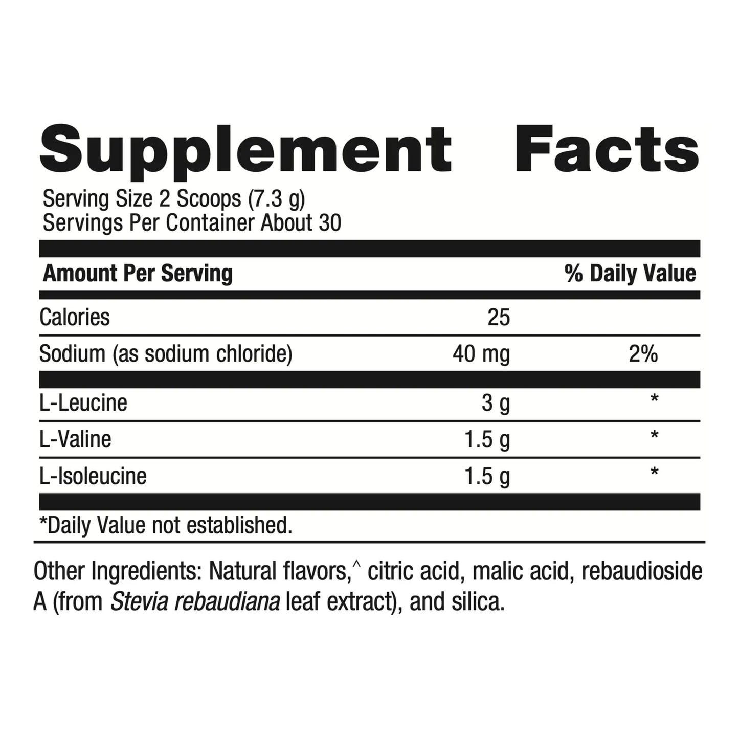 BCAAs Polvo Sabor Naranja Mango 219g 30 Porciones Sin OMG Sin Gluten