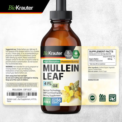Extracto Líquido De Hoja De Gordolobo 120 Ml Desintoxicación Pulmonar Y Digestiva