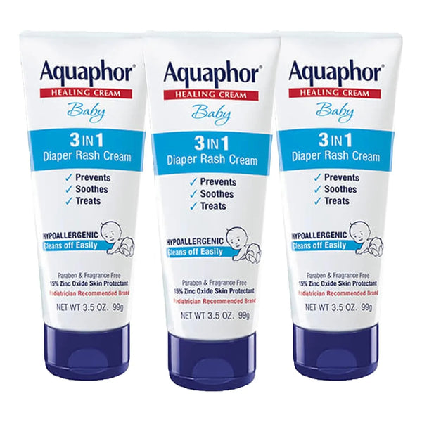 Aquaphor Baby 3 En 1 Diaper Rash Cream 99gr X 3 Und Protege Calma Y Trata