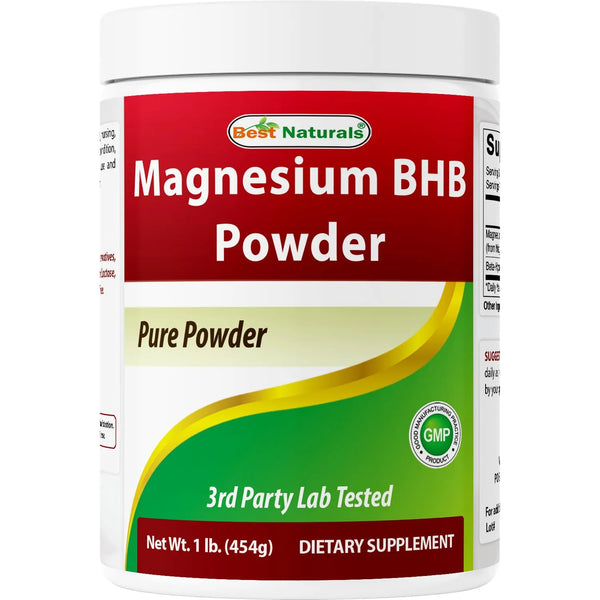 Magnesio BHB Polvo 1 Lb Energía Natural Sin Gluten Ni OMG