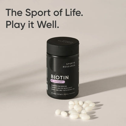 Biotina 10000 Mcg Con Aceite De Coco Cabello Piel Uñas 300 Cápsulas Vegano