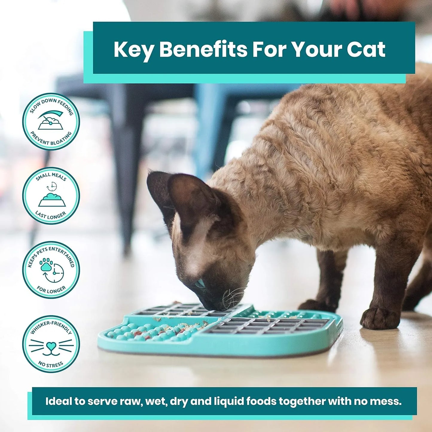 Lickimat Slomo Comedero Lento Para Gatos Reduce Ansiedad Y Mejora Digestión
