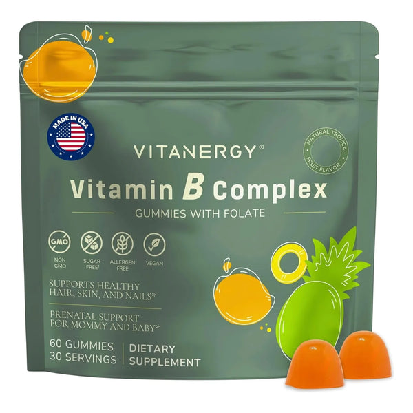 Gomitas Tropicales B Complex Con Folato Natural 7 Vitaminas Y Hierro Sabor Delicioso